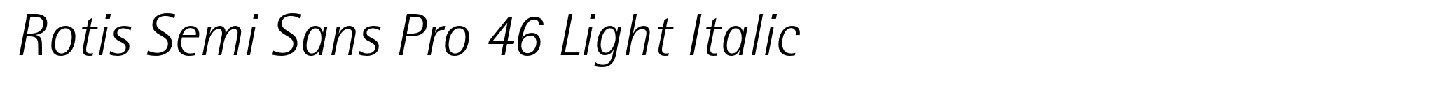 Rotis Semi Sans Pro 46 Light Italic image